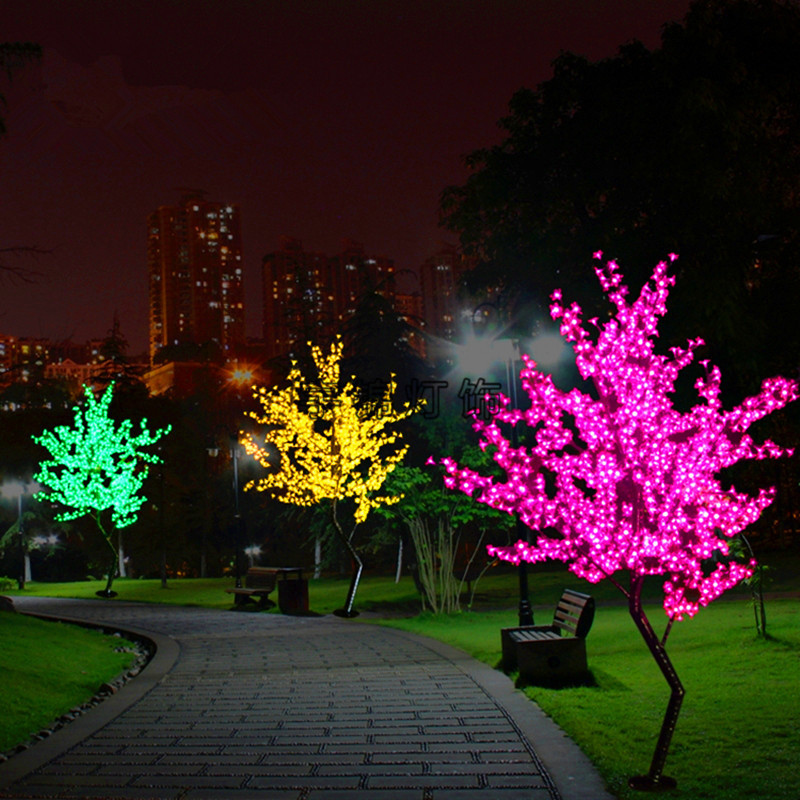 Outdoor Lighting Tree - 防水人工 LED 桜ナイトライト 1.5 メートル-3 メートル新年クリスマス結婚式の庭の装飾ライト