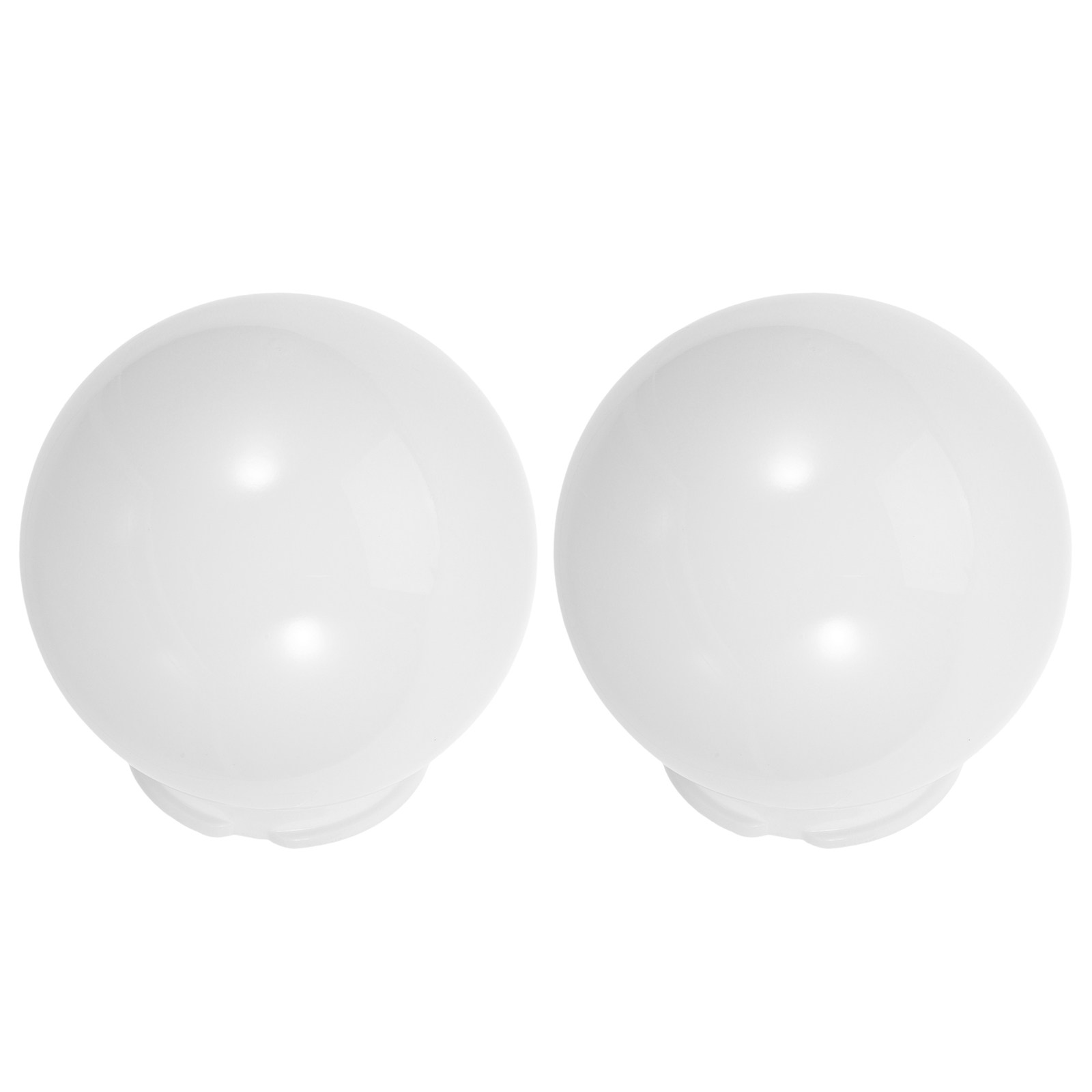 Outdoor Lighting Patio - 2個入り屋外用球形ランプシェード、白いモダンな交換用ランプカバー、庭、パティオ、フェンス、ポスト、中庭、ポーチライト用