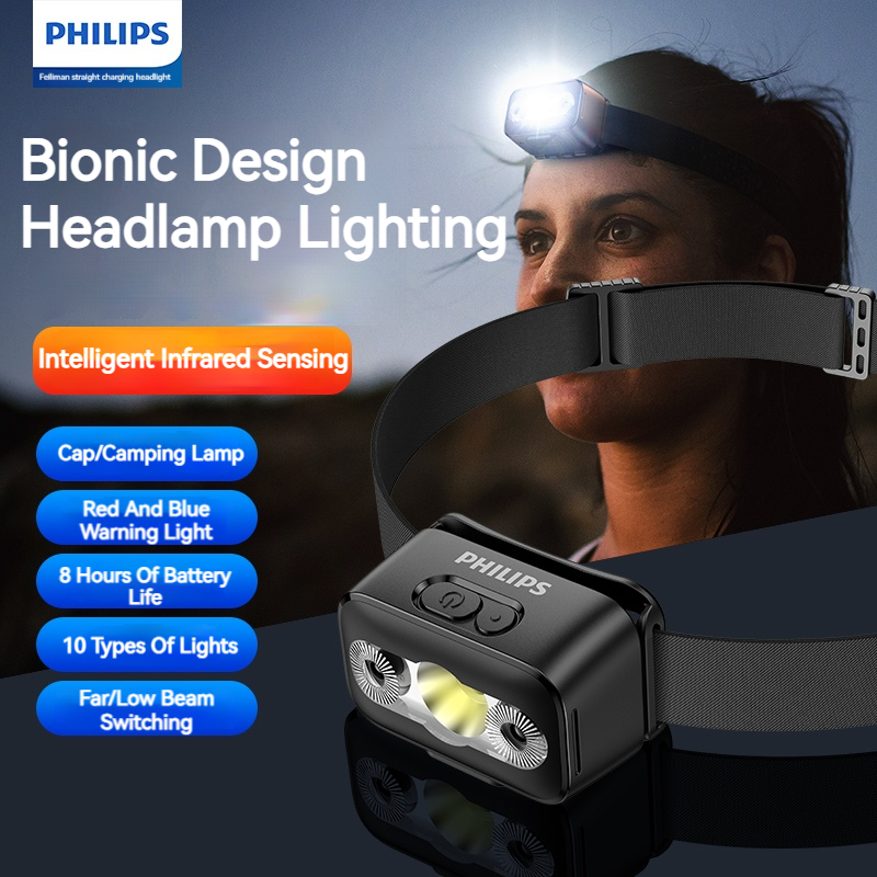 Outdoor Lighting Ideas - フィリップス LED ヘッドランプ センサーヘッド 懐中電灯 10種類の照明