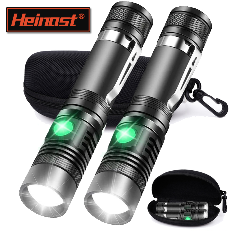 Outdoor Lighting Ideas - 充電式 T6 ハンドヘルド懐中電灯使用 18650 ズームトーチポータブルキャップクランプヘッドランプペンクリップ作業灯屋外懐中電灯