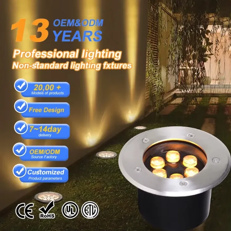 Outdoor Lighting In Ground - 防水IP67 LED地下灯 12V 24V RGB 屋外埋め込み式ランプ