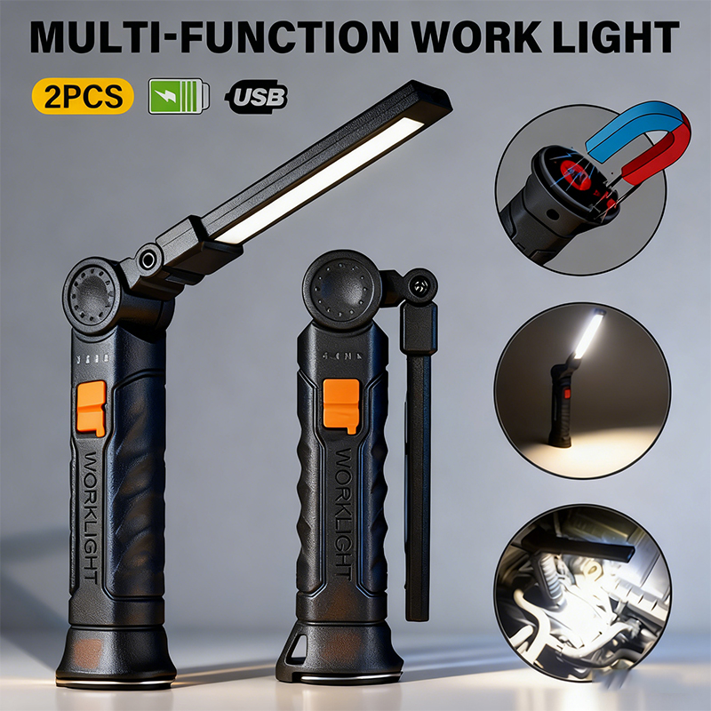 Outdoor Lighting Ideas - ポータブル COB LED 懐中電灯 USB 充電式ワークライト