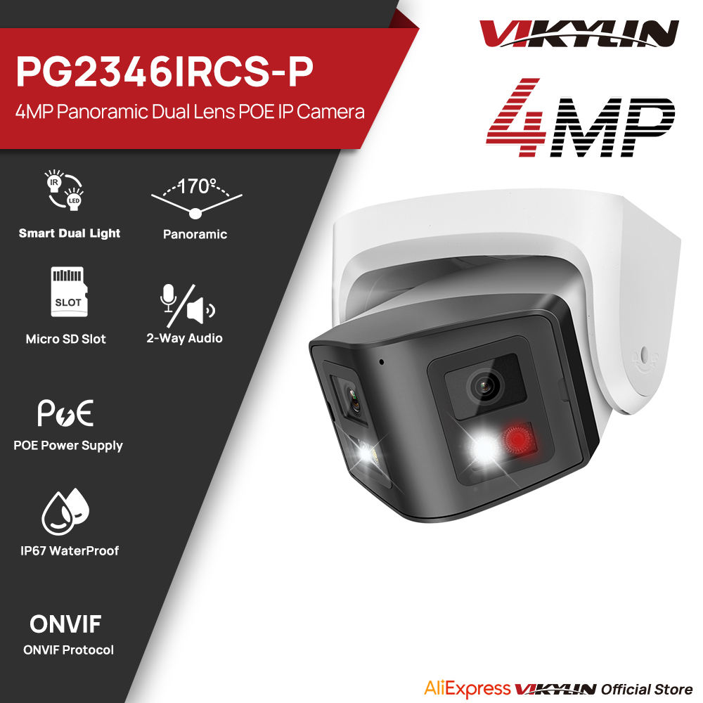 Outdoor Lighting Under Roof - Vikylin 4MP パノラマスマートデュアルライト IP カメラ双方向トーク CCTV