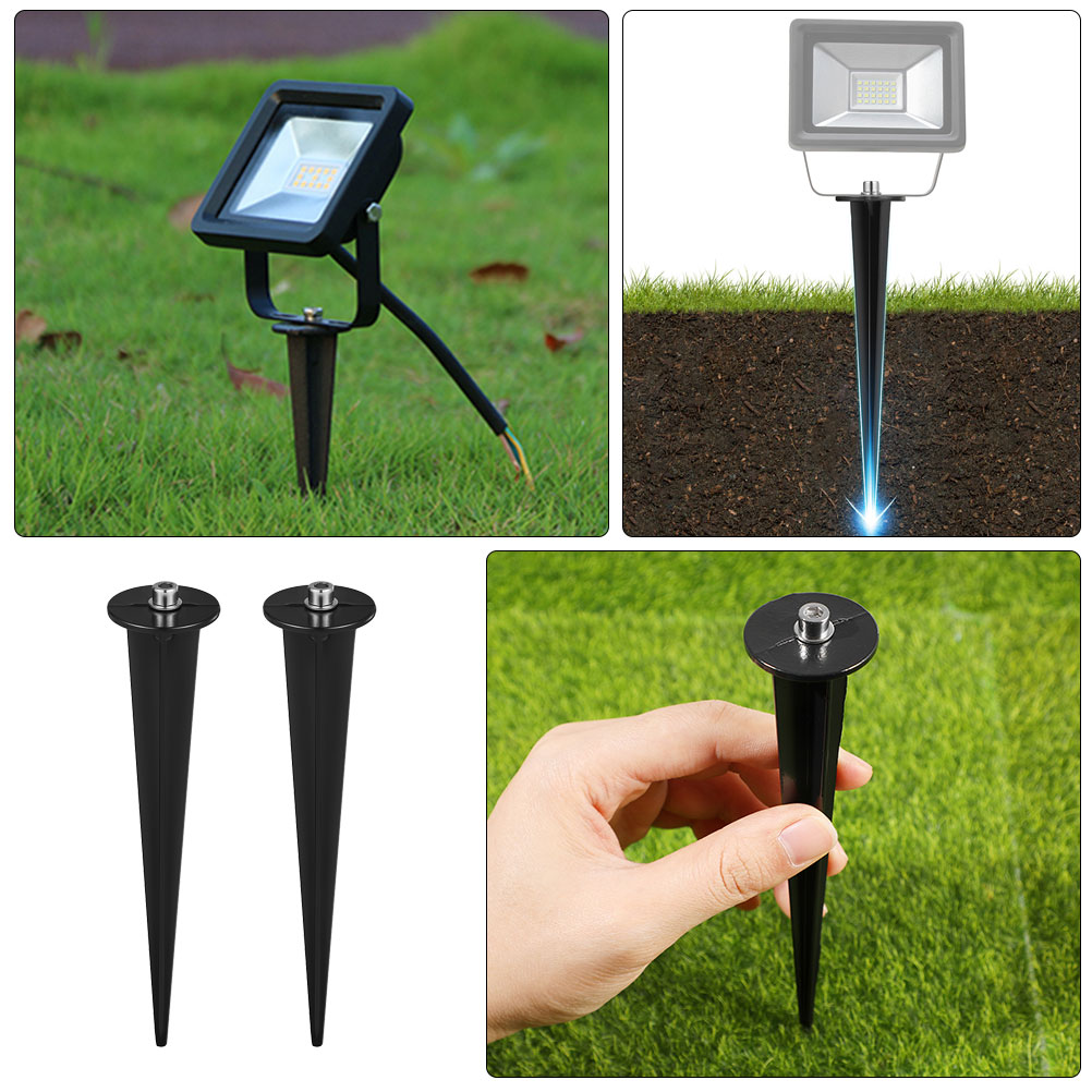 Outdoor Lighting In Ground - 6 個屋外地面ステークガーデンライトスパイクランプヤードステークアクセサリーガーデンピケット屋外ステークガーデンライト串