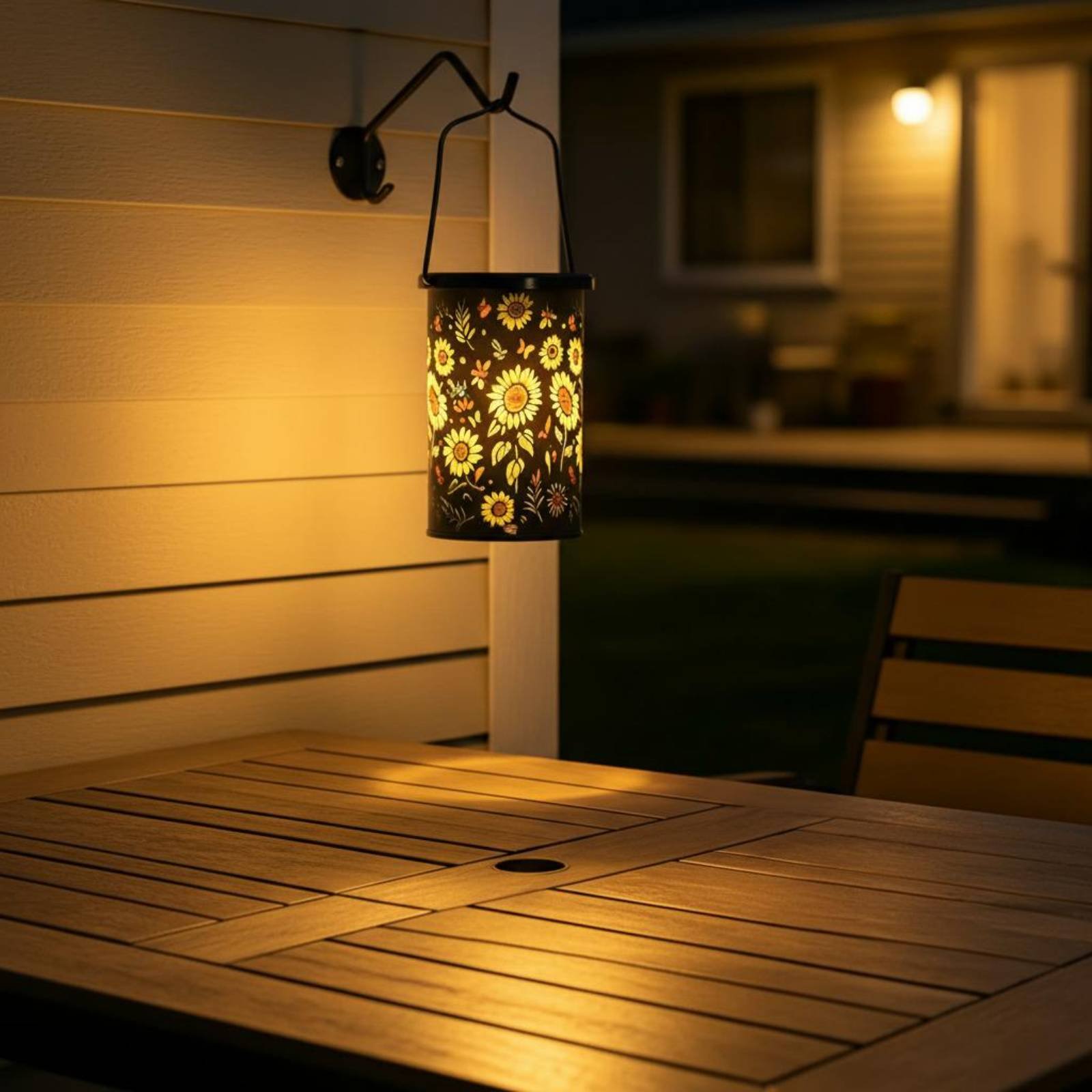 Outdoor Lighting Patio - 花柄ランタン ヴィンテージデザイン 吊り下げ式ソーラーランタン エッチングソーラーランプ LED屋外照明 パティオ用装飾カットアウトパターン