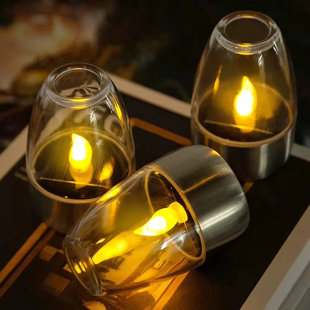Outdoor Lighting Gazebo - LED ステンレス鋼ソーラーキャンドルライト屋外パティオガーデンソーラーランプ芝生デッキ装飾ナイトライトソーラーランタン