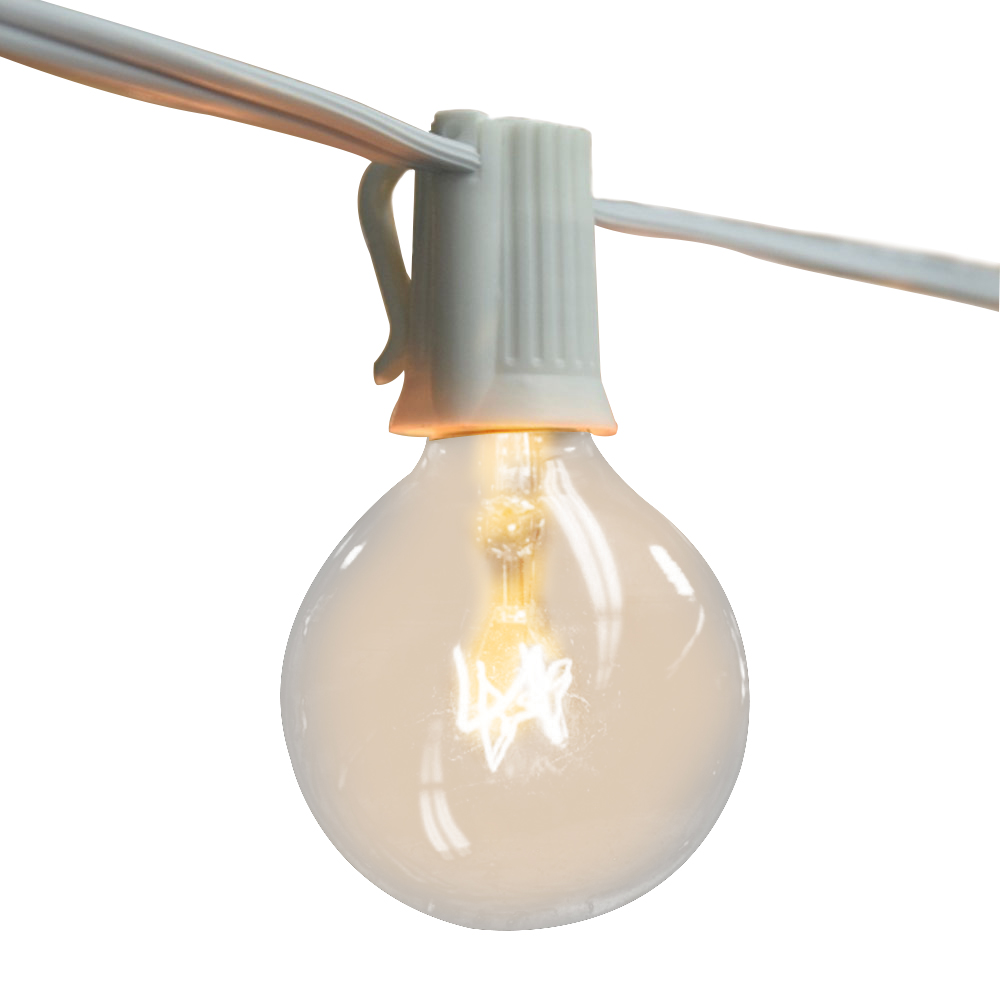 Outdoor Lighting Globes - ヴィンテージ G40 クリア電球ストリングライト 8 メートルの長さ 25