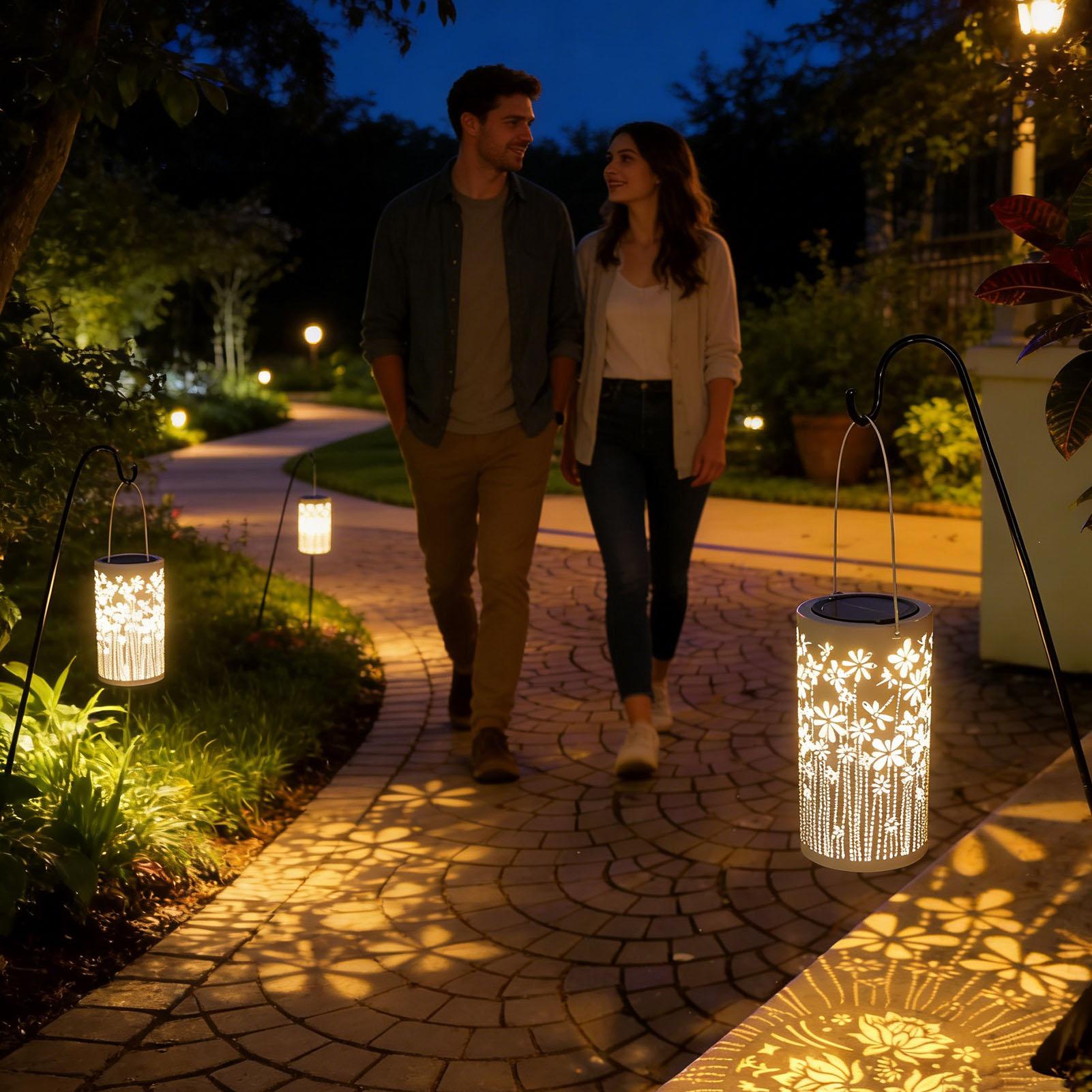 屋外用ランタン ポーチ用 防水フラワーランプ 装飾用ソーラー - Outdoor Lighting Pathway のレビューと価格