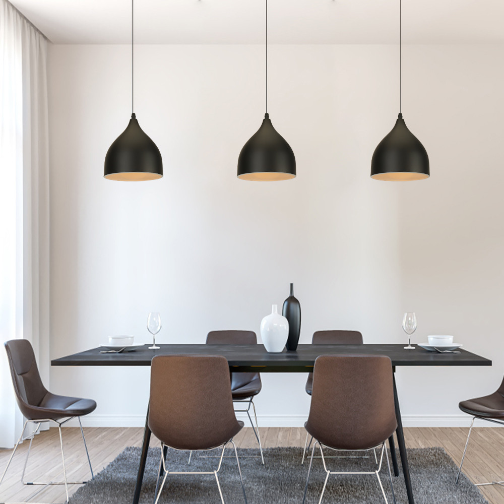 北欧モダンハンギングランプヴィンテージアイアンブラックE27 - Outdoor Lighting Pendant のレビューと価格
