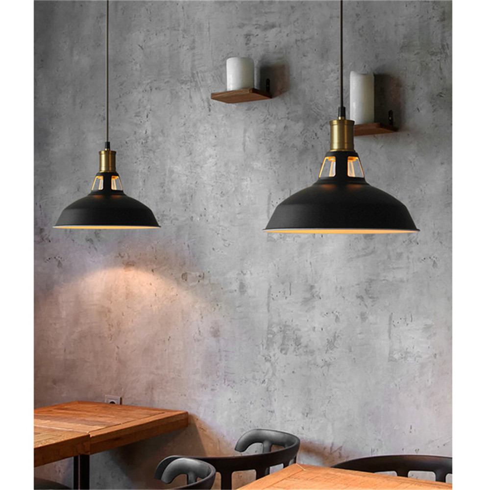 北欧モダンハンギングランプヴィンテージアイアンブラックE27 - Outdoor Lighting Pendant のレビューと価格