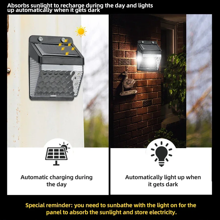 LED ソーラーライト PIR モーションセンサーウォールラ - Outdoor Lighting Sensor のレビューと価格
