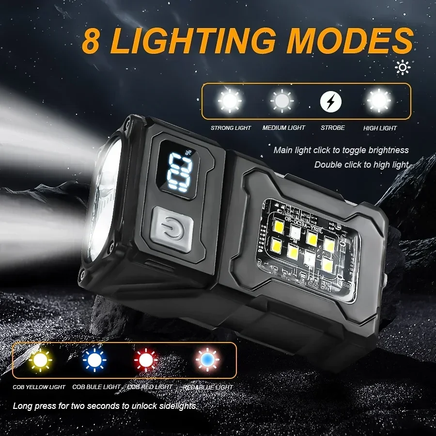 ミニ充電式 LED ポケット懐中電灯ポータブルサイド COB - Outdoor Lighting Ideas のレビューと価格