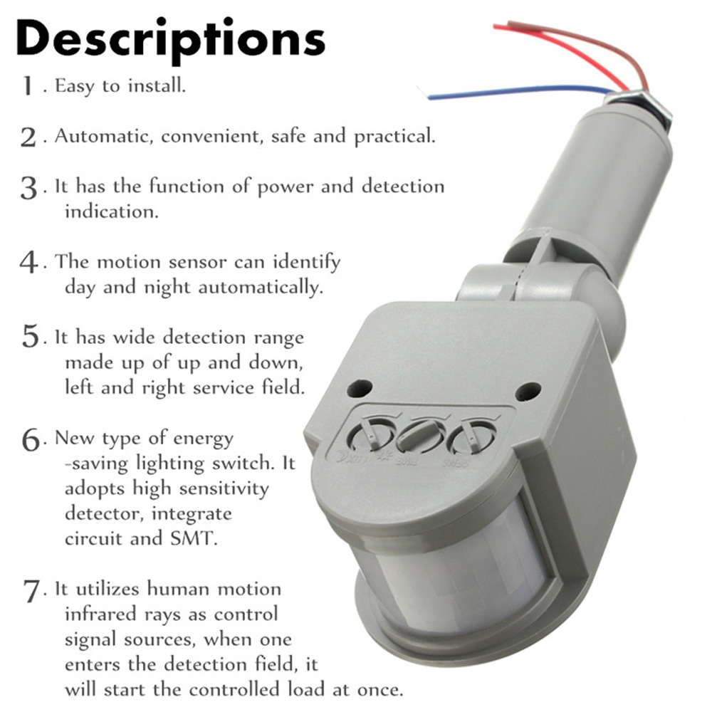 Led モーションセンサー 220 V 110 V 12 V - Outdoor Lighting Timer Switch のレビューと価格