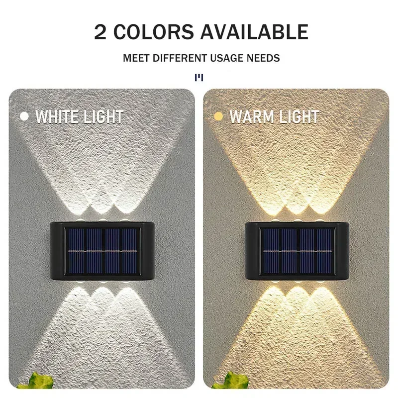 LEDソーラーライト 屋外防水 ソーラーウォールランプ 上下 - Outdoor Lighting Ideas のレビューと価格