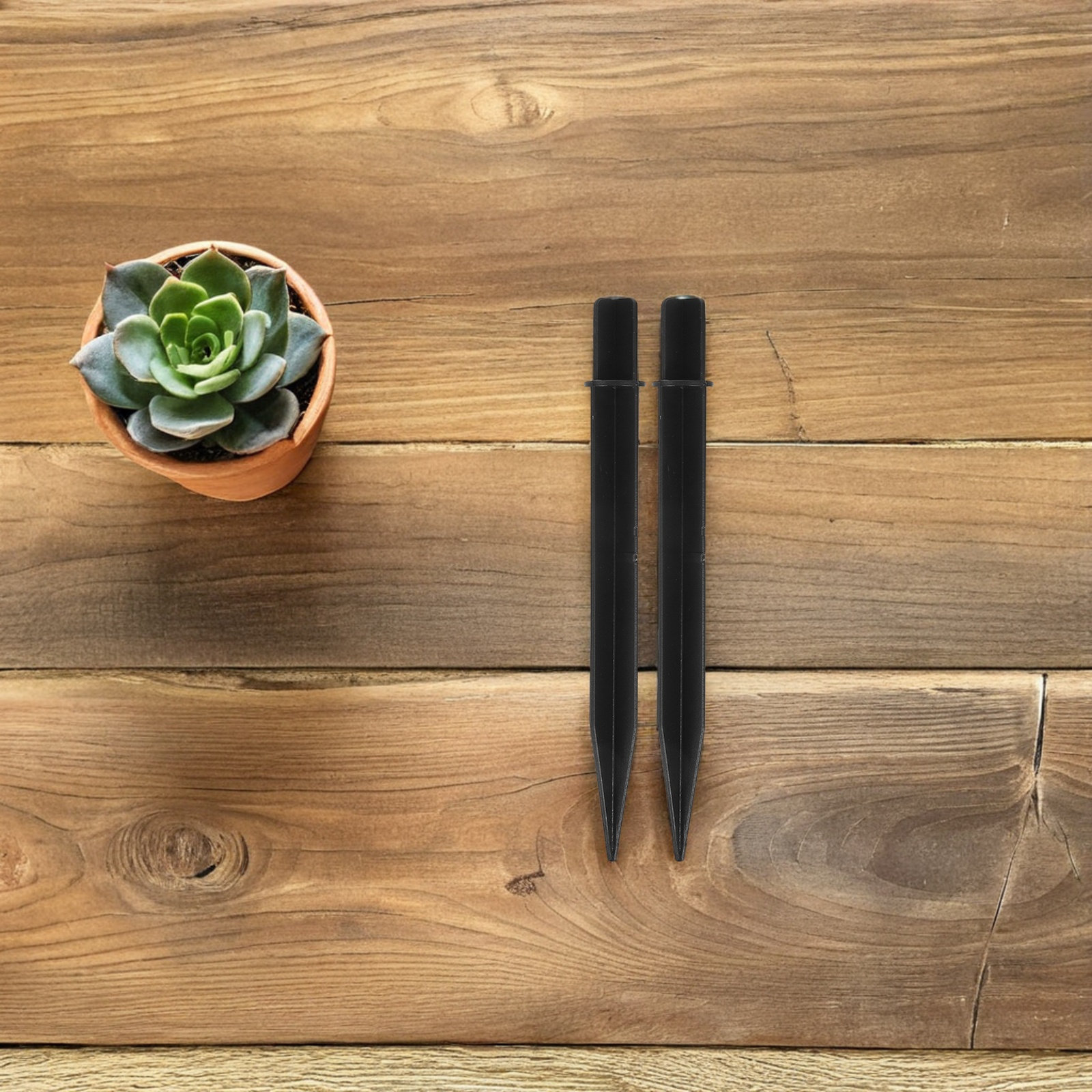 15 個の黒いグラウンドステークス、屋外照明用プラスチックス - Outdoor Lighting In Ground のレビューと価格