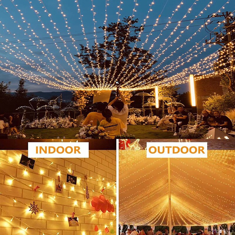 屋外 LED ストリングライトガーランド 10 メートル防水 - Outdoor Lighting Driveway のレビューと価格