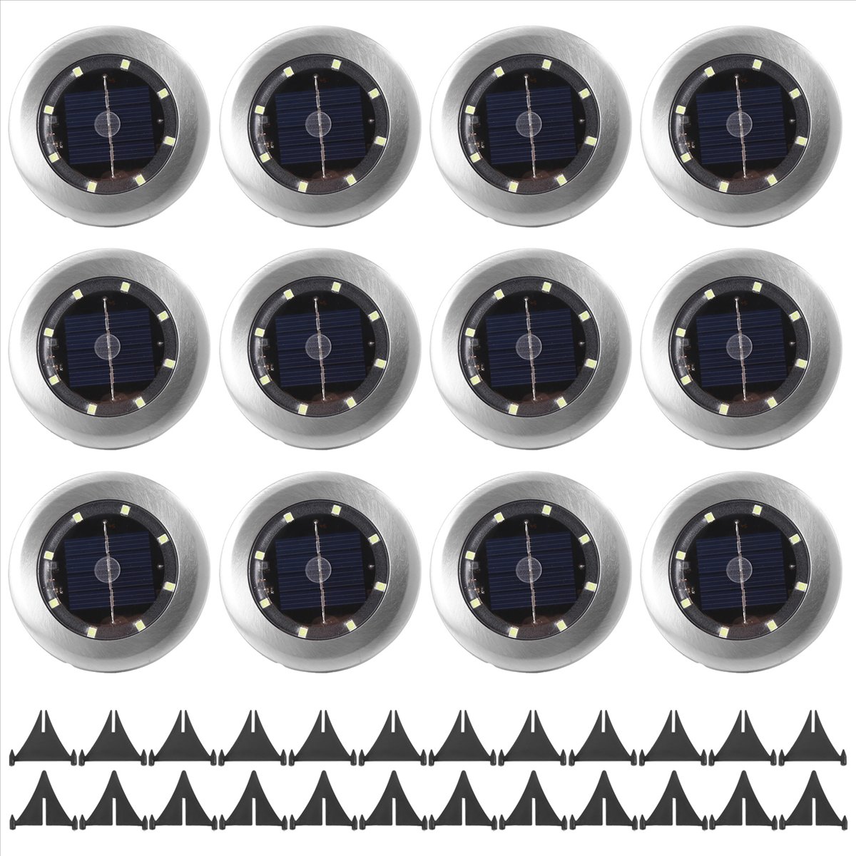 A14E 12個パック ソーラーライト 屋外 ガーデン 8L - Outdoor Lighting Pathway のレビューと価格
