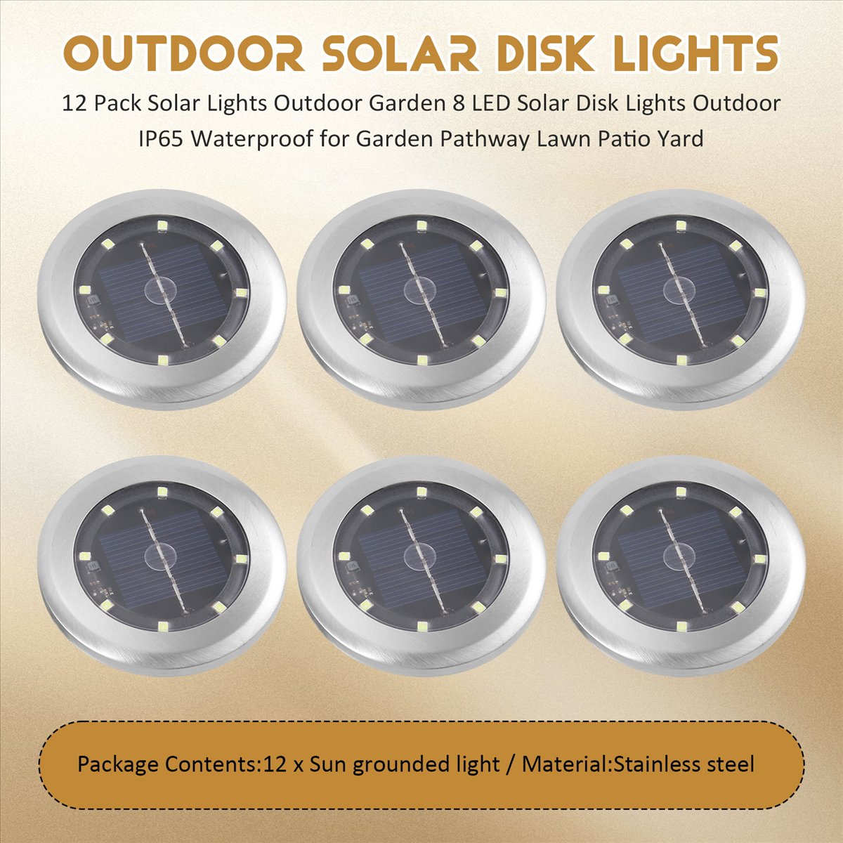 A14E 12個パック ソーラーライト 屋外 ガーデン 8L - Outdoor Lighting Pathway のレビューと価格
