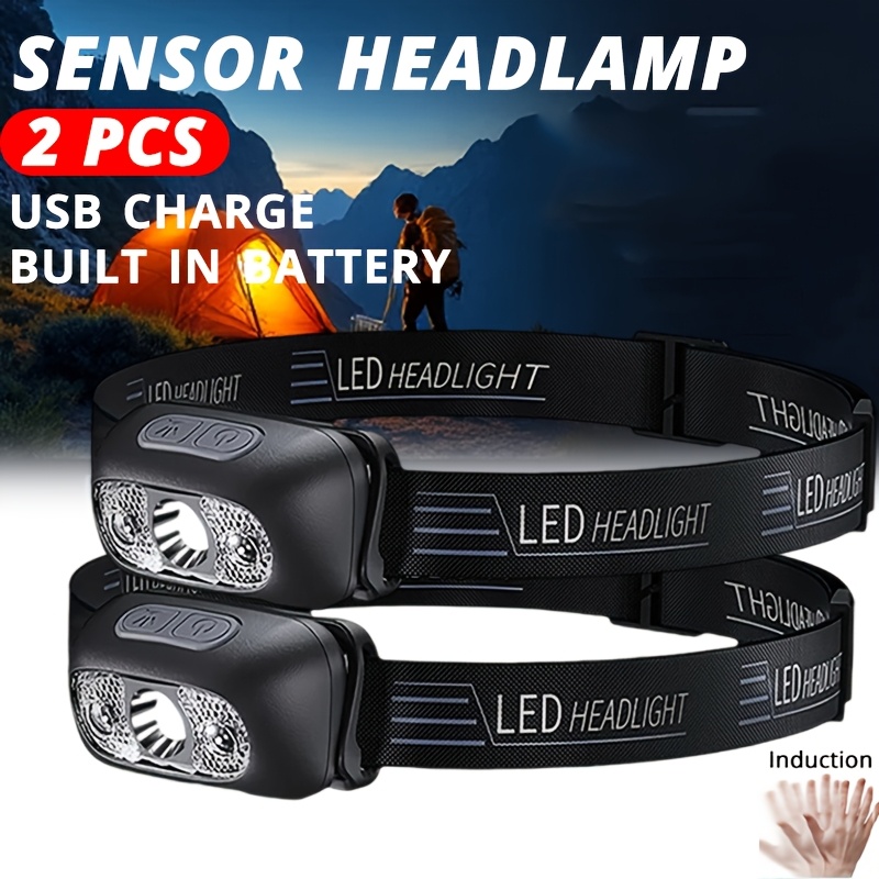 強力なライトヘッドランプポータブル LED センサーヘッドラ - Outdoor Lighting Sensor のレビューと価格