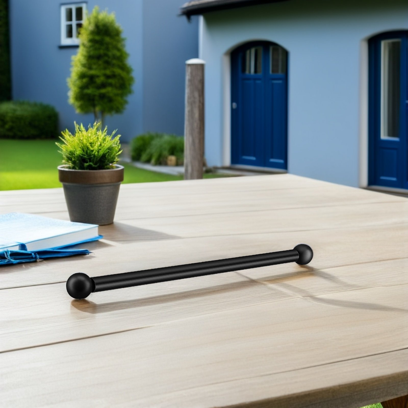 2個入りランプポストクロスアーム ブラックメタル製 耐候性  - Outdoor Lighting Patio のレビューと価格