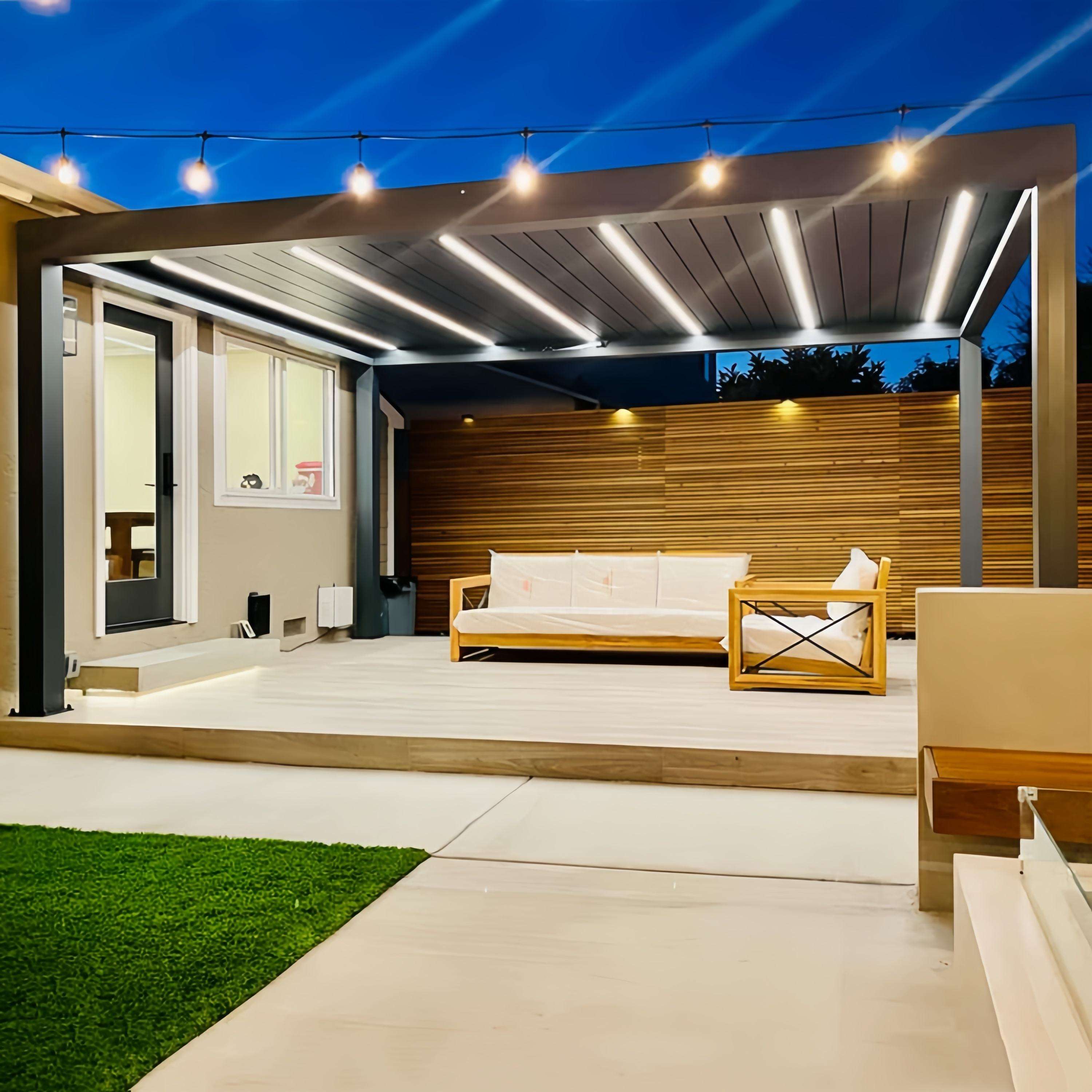 陽極酸化処理済みプール用アルミ合金製パビリオン、日よけ・雨よ - Outdoor Lighting Gazebo のレビューと価格