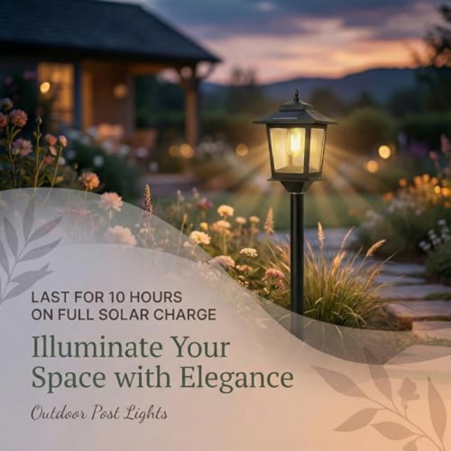 屋外ソーラーポストライト、2個パック63インチ夕暮れから夜明 - Outdoor Lighting Patio のレビューと価格