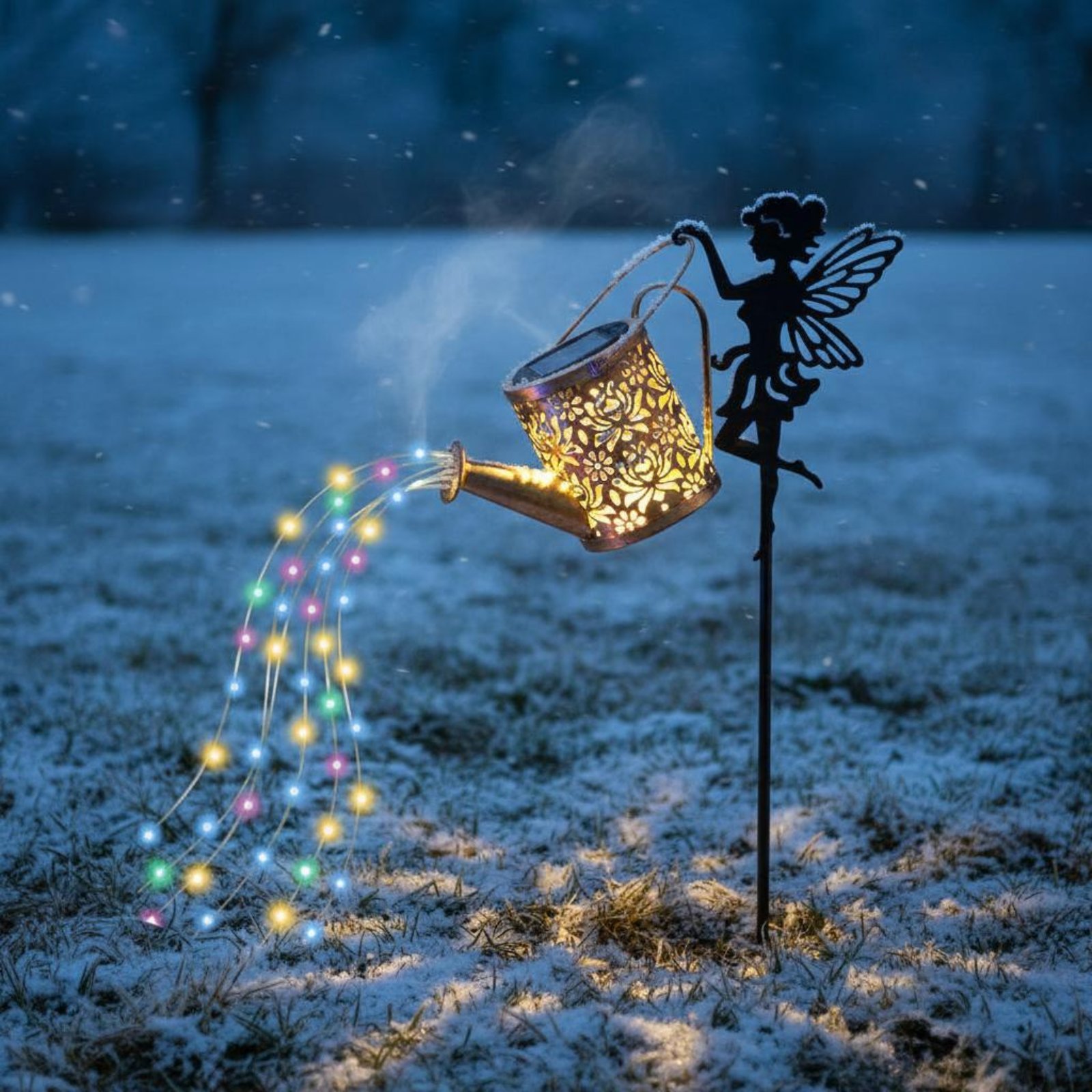 ソーラーフェアリーじょうろライト装飾投影フェアリーじょうろラ - Outdoor Lighting Patio のレビューと価格