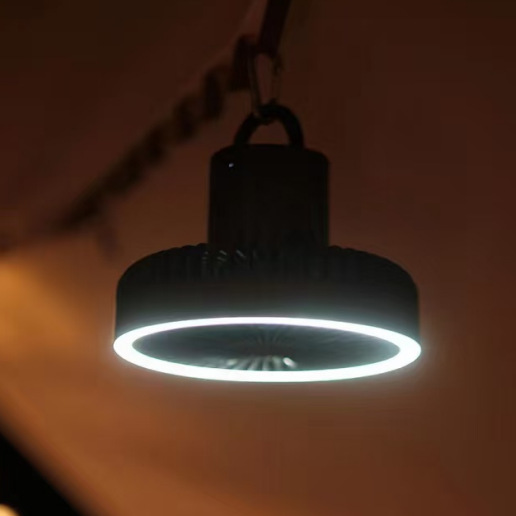 LEDライト付きポータブルキャンプファン、三脚スタンド、テン - Outdoor Lighting In Ground のレビューと価格