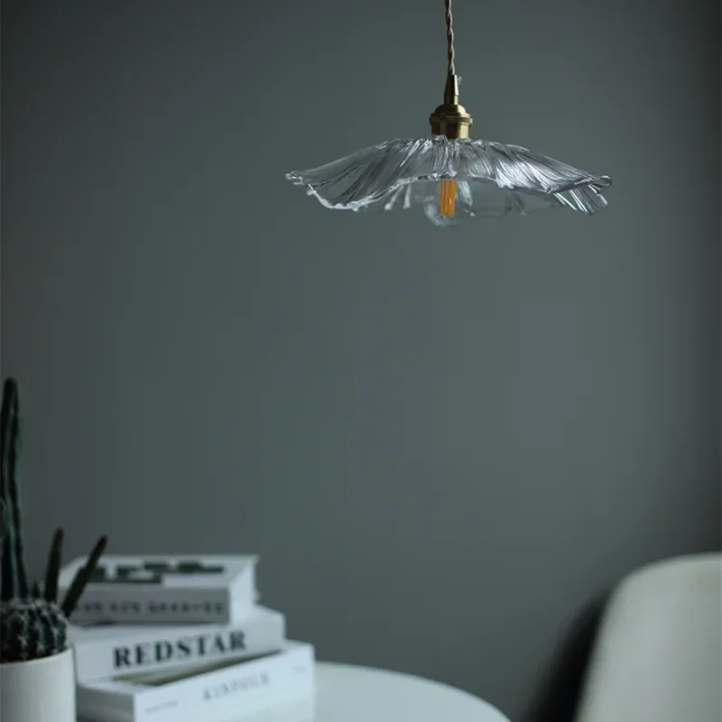 ヴィンテージペンダントライトフラワーガラス吊りランプ家の装飾 - Outdoor Lighting Pendant のレビューと価格