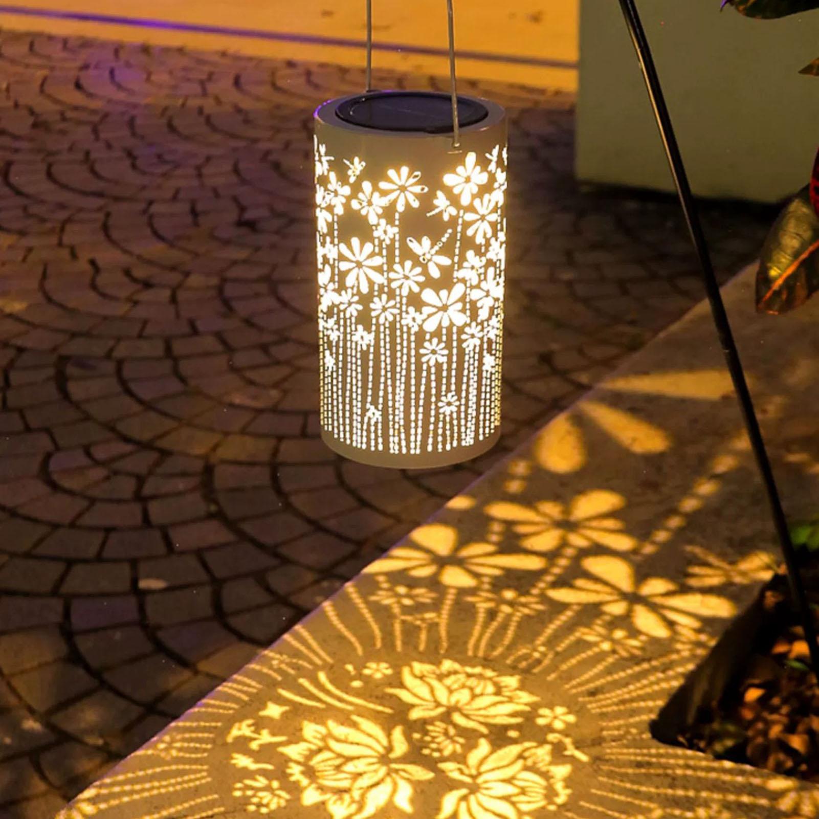 ソーラーハンギングランタン防水フラワーランプ装飾ソーラーライ - Outdoor Lighting Pathway のレビューと価格