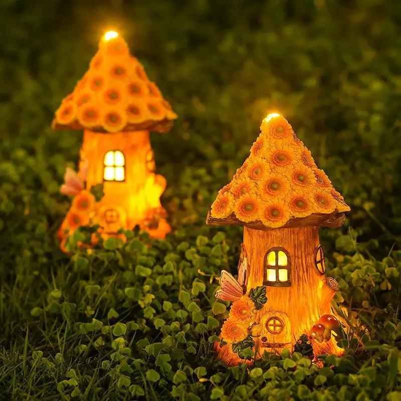 2026 Fuuny 樹脂製ツリーハウスソーラー装飾ライト小 - Outdoor Lighting Tree のレビューと価格