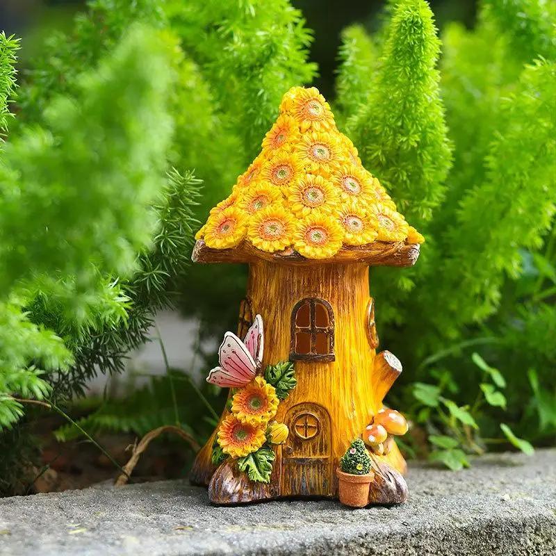 2026 Fuuny 樹脂製ツリーハウスソーラー装飾ライト小 - Outdoor Lighting Tree のレビューと価格