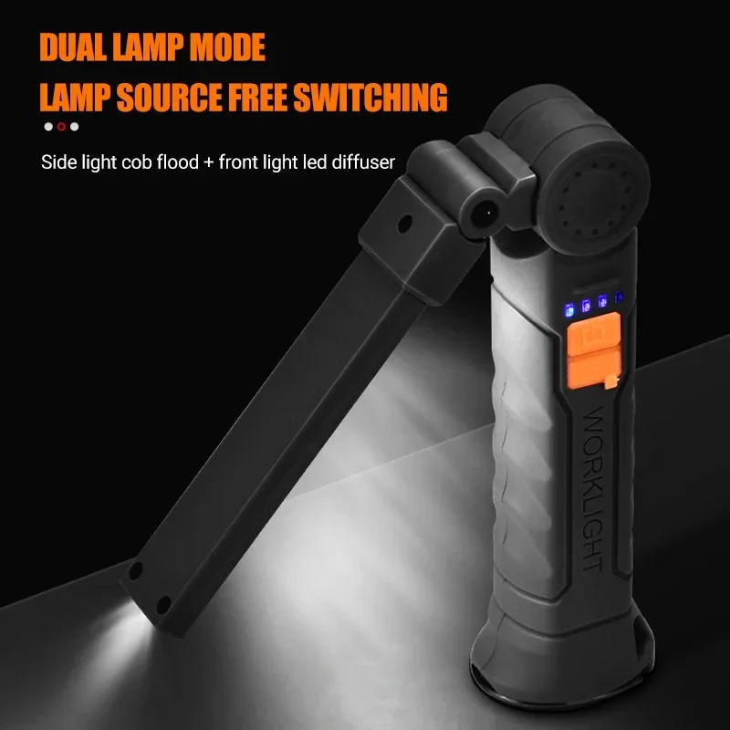 充電式 LED 懐中電灯 マグネットとフック付き、作業現場の - Outdoor Lighting Ideas のレビューと価格