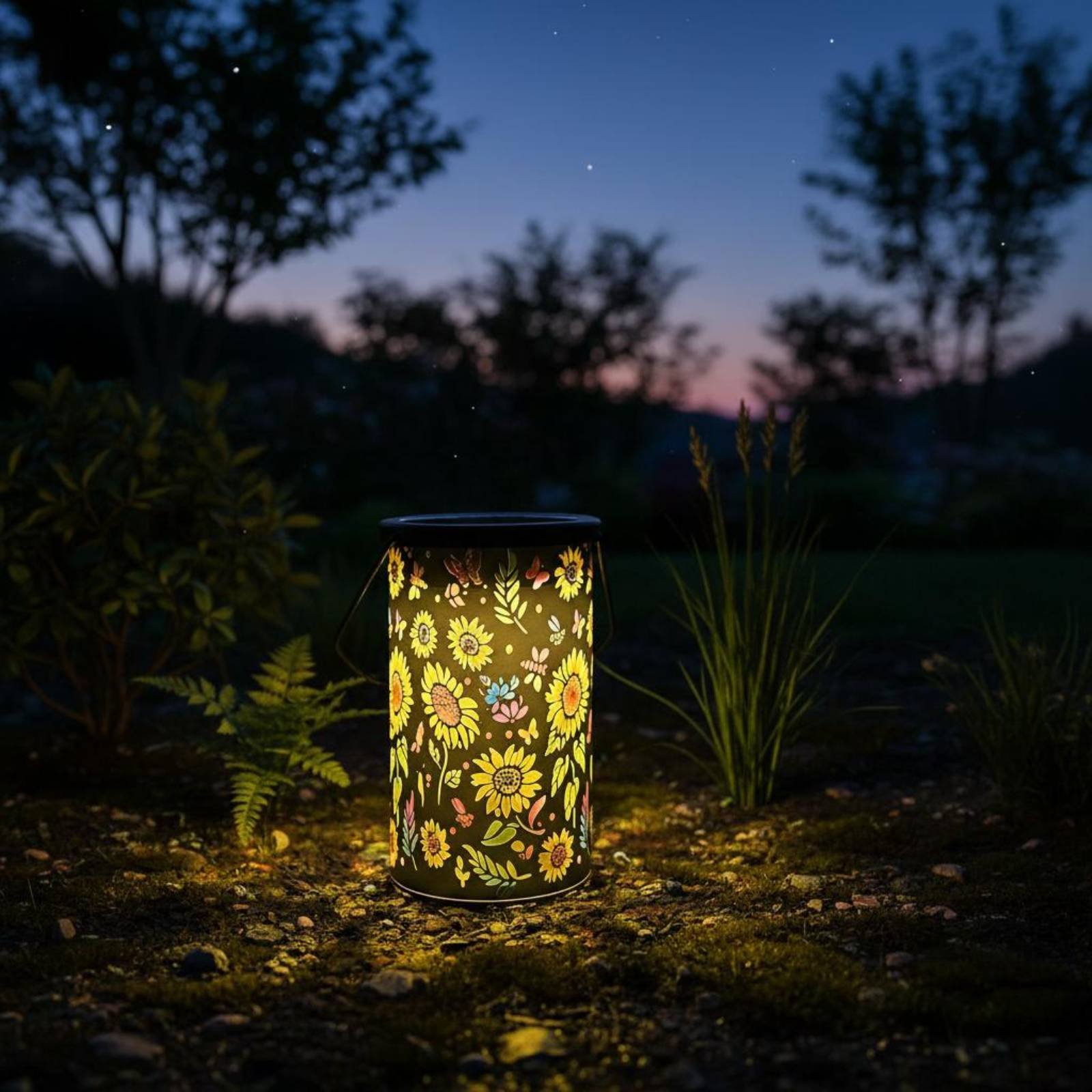 花柄ランタン ヴィンテージデザイン 吊り下げ式ソーラーランタ - Outdoor Lighting Patio のレビューと価格