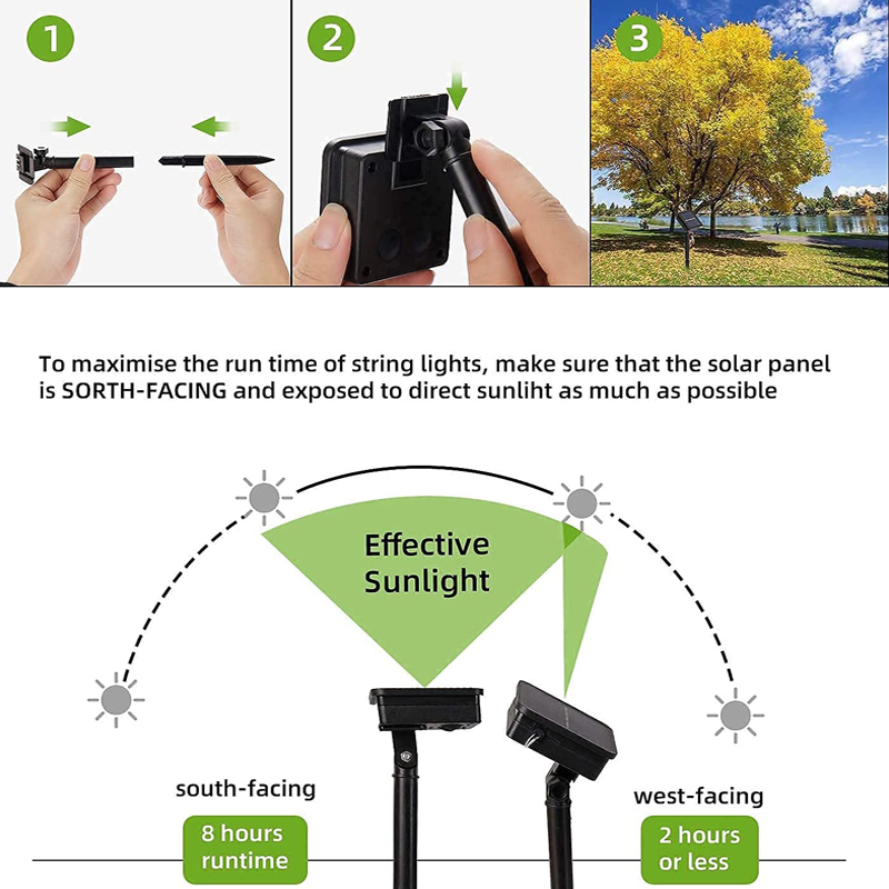 ソーラー LED ストリングライト屋外防水フェストゥーン庭の - Outdoor Lighting Driveway のレビューと価格