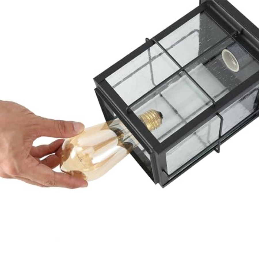 屋外用ペンダントライト器具、ファームハウスブラック防錆天井屋 - Outdoor Lighting Pendant のレビューと価格