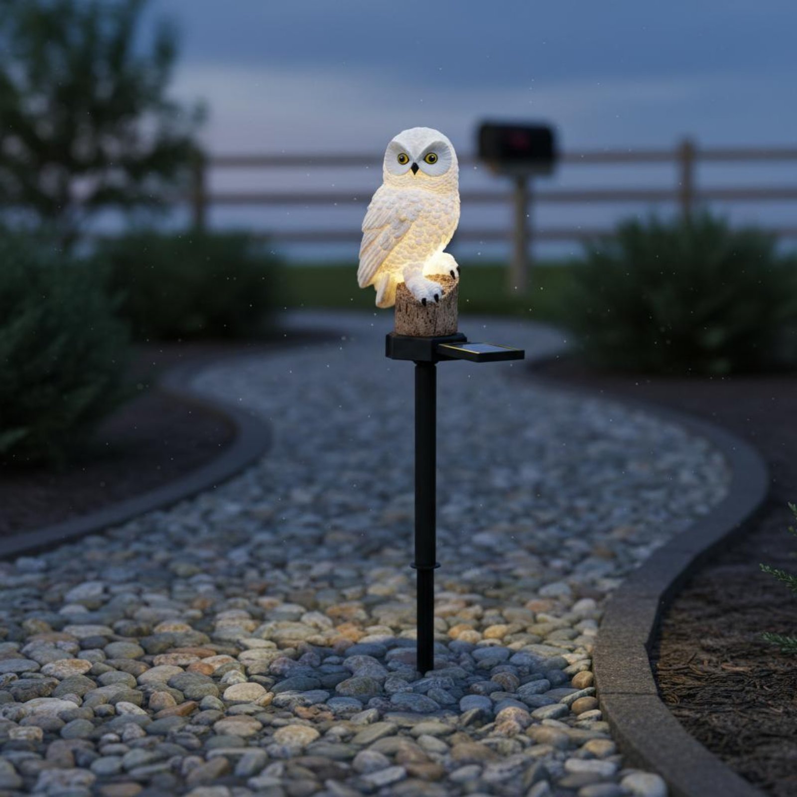 ソーラーフクロウ型ステークライト 防水ソーラーガーデンフクロ - Outdoor Lighting Pathway のレビューと価格