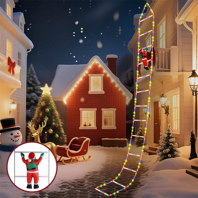 LEDクリスマスライト クリスマス装飾用はしご型ライトストリ - Outdoor Lighting Tree のレビューと価格