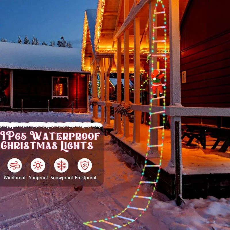 LEDクリスマスライト クリスマス装飾用はしご型ライトストリ - Outdoor Lighting Tree のレビューと価格