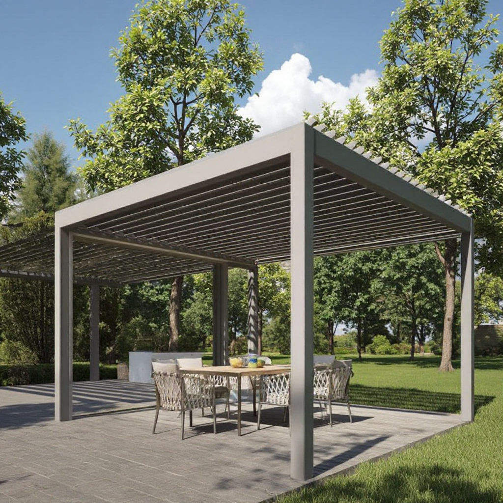 屋外用防錆ヘビーデューティーパビリオン（LEDライトと調整可 - Outdoor Lighting Gazebo のレビューと価格