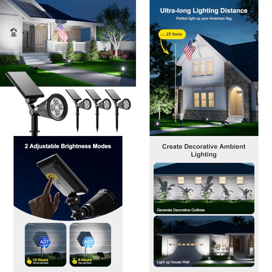ソーラースポットライト 屋外防水ライト 木、彫像、花、植木鉢 - Outdoor Lighting Tree のレビューと価格