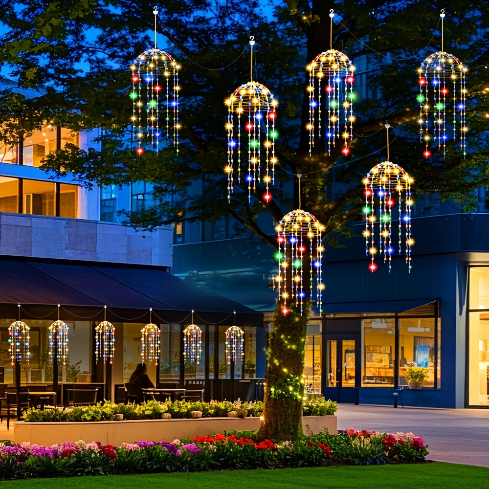 フェアリーキャノピーグローアンブレラストリングライト、屋外ポ - Outdoor Lighting Pendant のレビューと価格