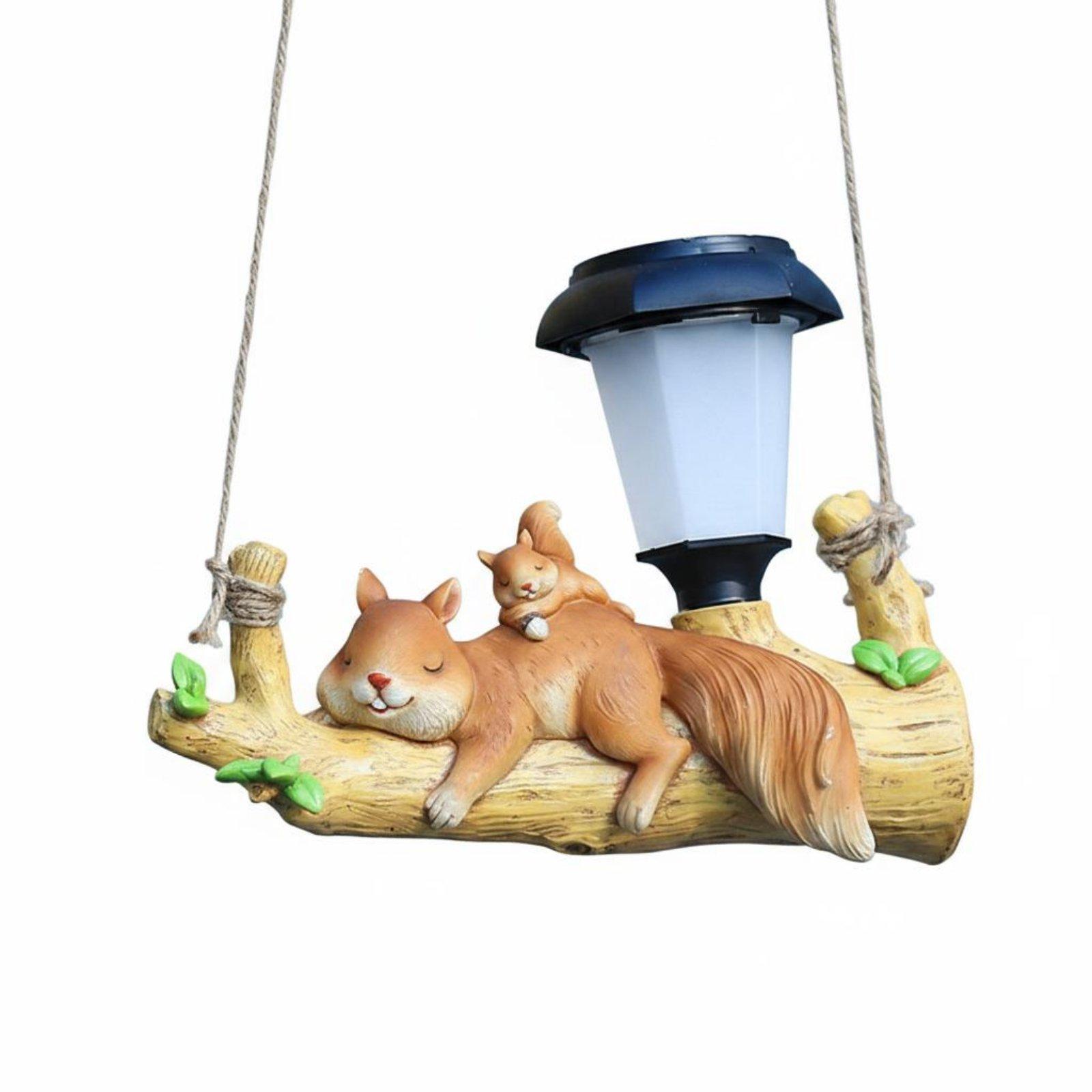 樹脂製ソーラー屋外吊り下げライト動物モチーフ防水ガーデンラン - Outdoor Lighting Patio のレビューと価格