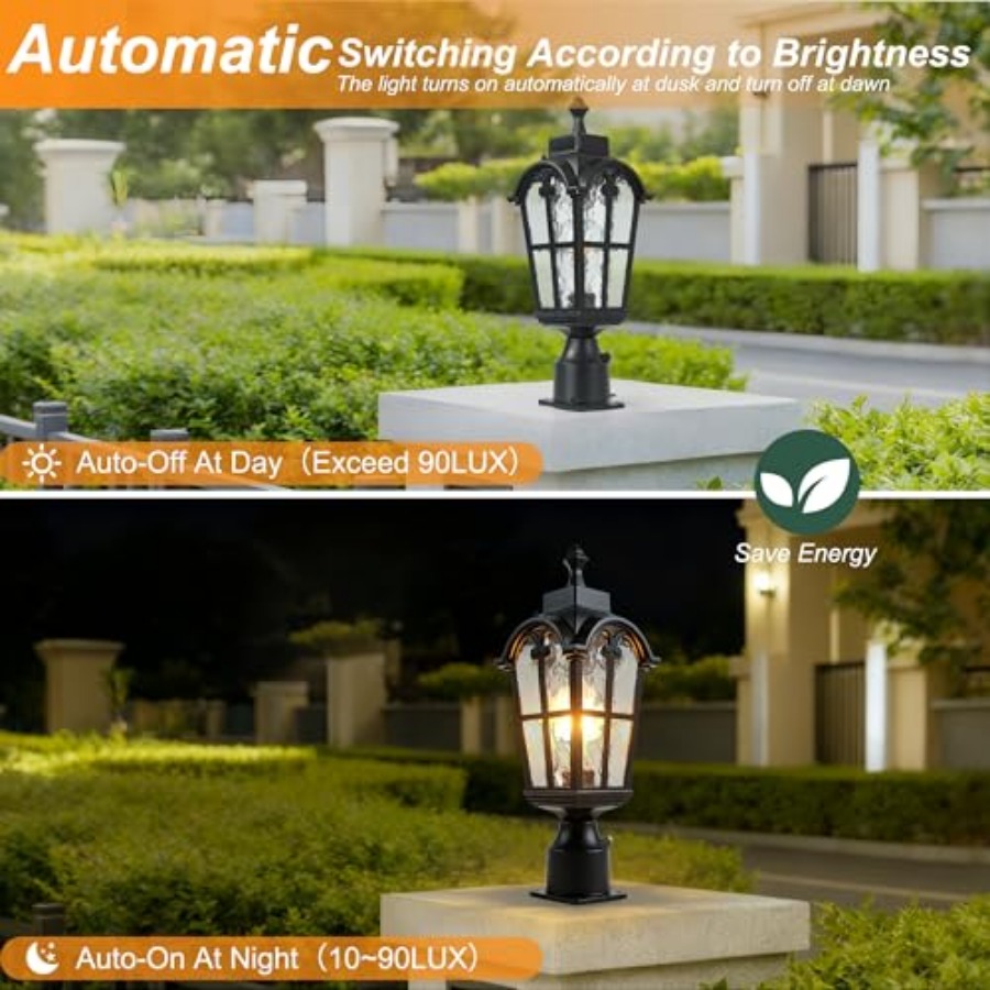 センサー屋外ポストライト防水ポストライト器具屋外防錆防水エク - Outdoor Lighting Battery のレビューと価格