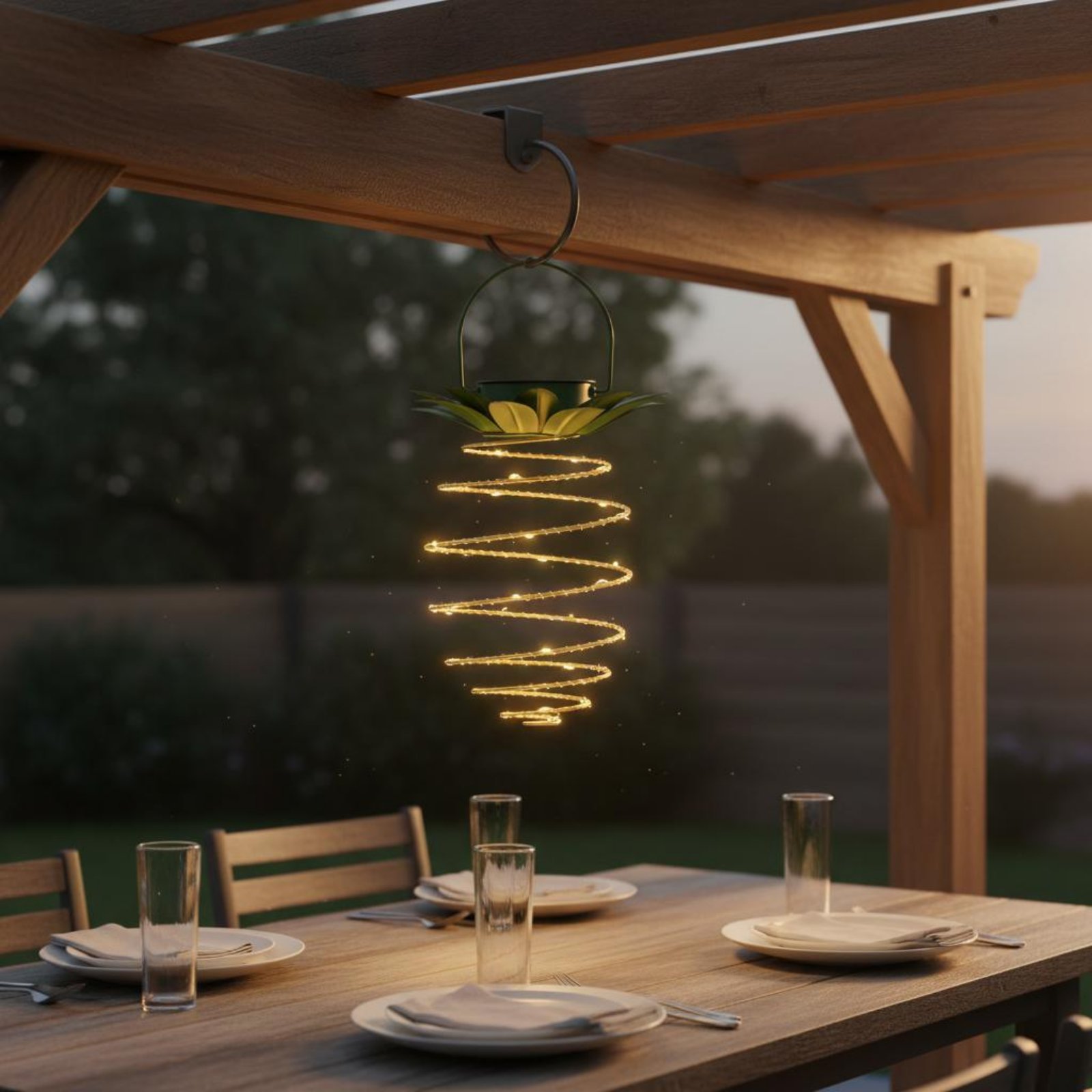 2個入り ソーラーパイナップルランプ 防水パイナップルハンギ - Outdoor Lighting Patio のレビューと価格