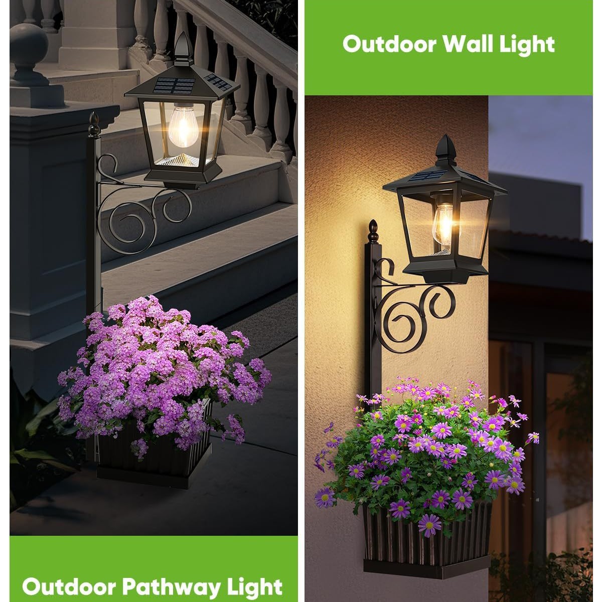 2 in 1 ソーラープランターランプ 防水 暖白色 屋外壁 - Outdoor Lighting Patio のレビューと価格