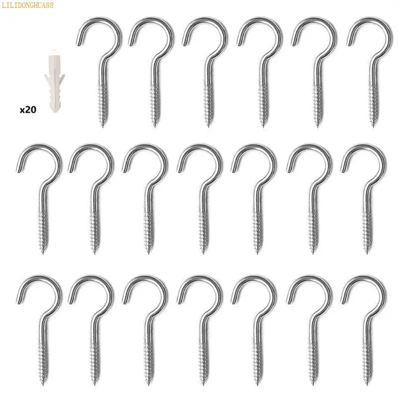J1HA 20 個天井フックステンレス鋼スクリューアイフック - Outdoor Lighting Under Deck のレビューと価格
