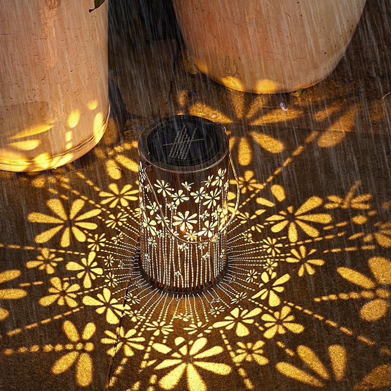 ソーラーランタン カラフルな金属製フラワーランプ ソーラーラ - Outdoor Lighting Pathway のレビューと価格