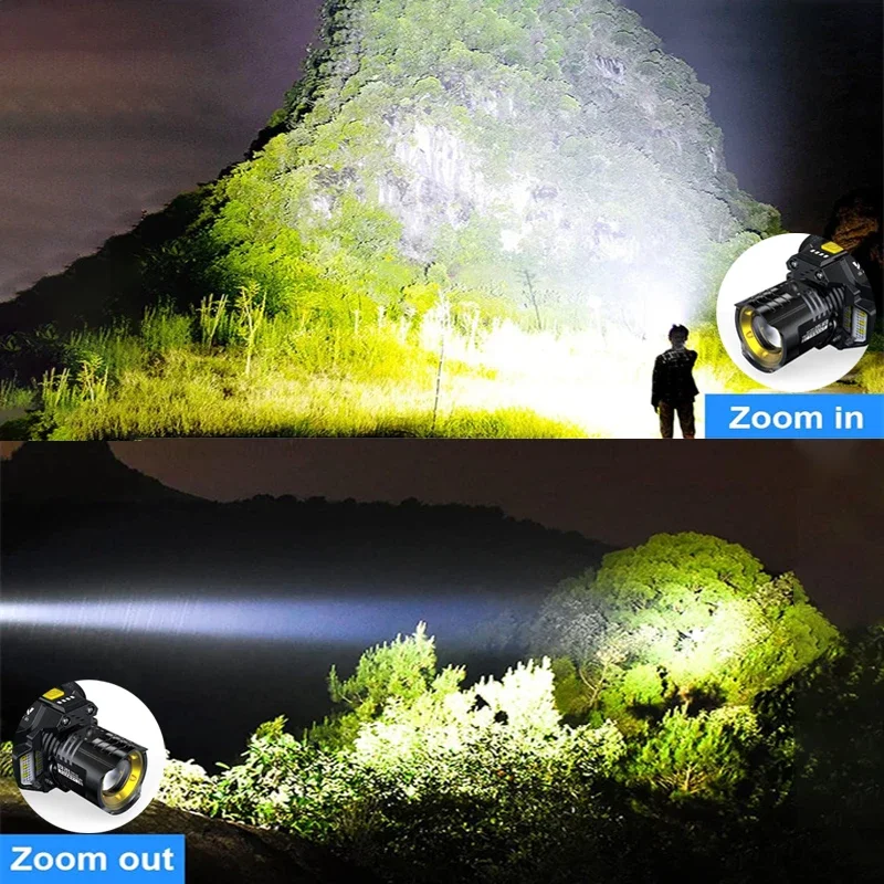 充電式強力LEDヘッドランプ、伸縮式ズームセンサーヘッドライ - Outdoor Lighting Sensor のレビューと価格