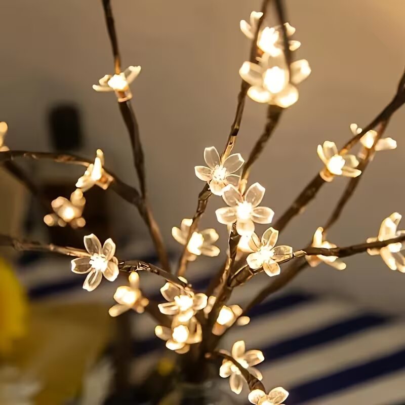 1/2PC 20LED 桜の枝ライト屋内屋外ホームデコレーシ - Outdoor Lighting Tree のレビューと価格